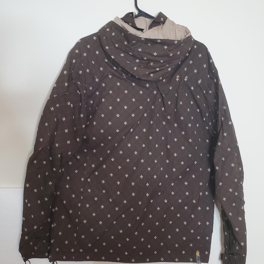 Vintage DC Exotex 5000 Jacket Unisex Size: S; AOP Brown; Many Pockets Gaiter Y2K - Picture 6 of 10